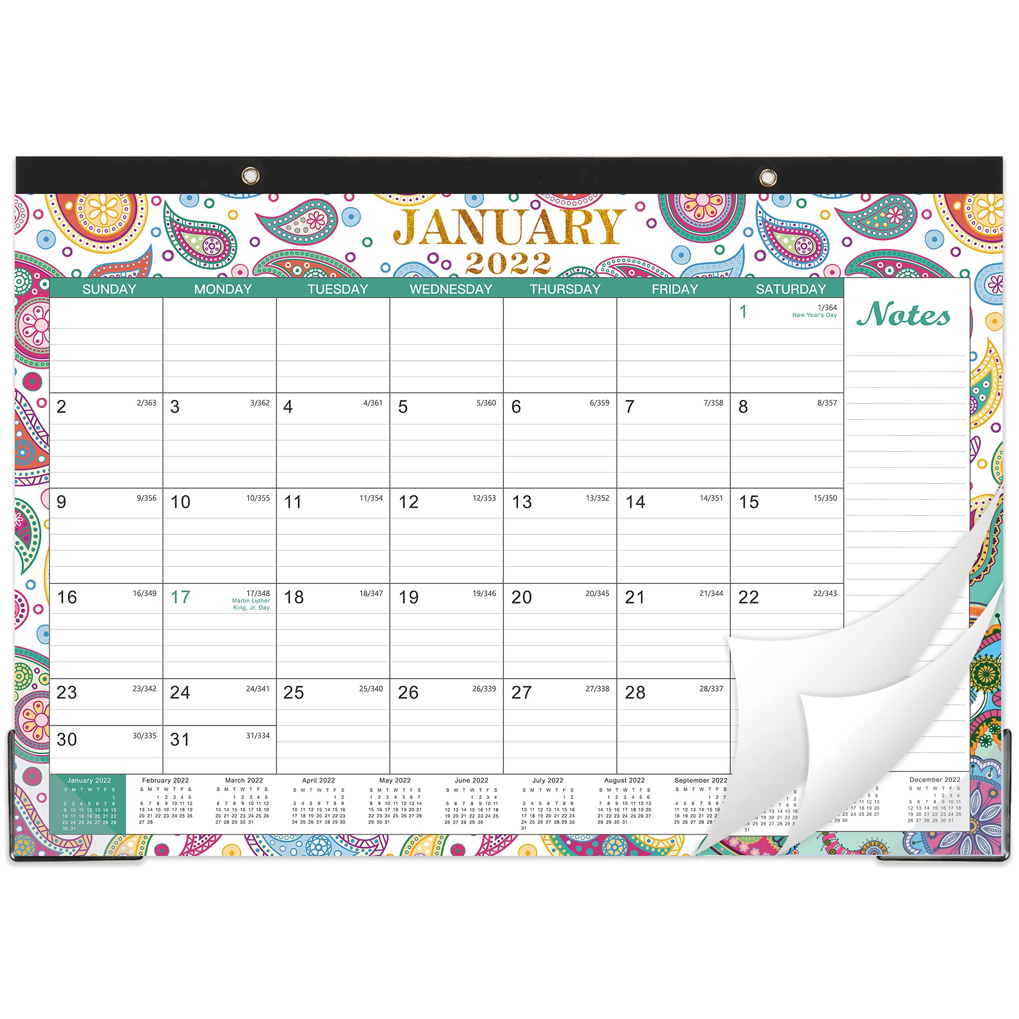 December 2022 Desktop Calendar 2022 Desk Calendar - July 2021 - December 2022, 18 Monthly Desk Calendar,  17" X 12", Large Ruled Blocks Perfect For Planning And Organizing For Home  Or Office- Buy Online In Singapore At Desertcart - 220691720.