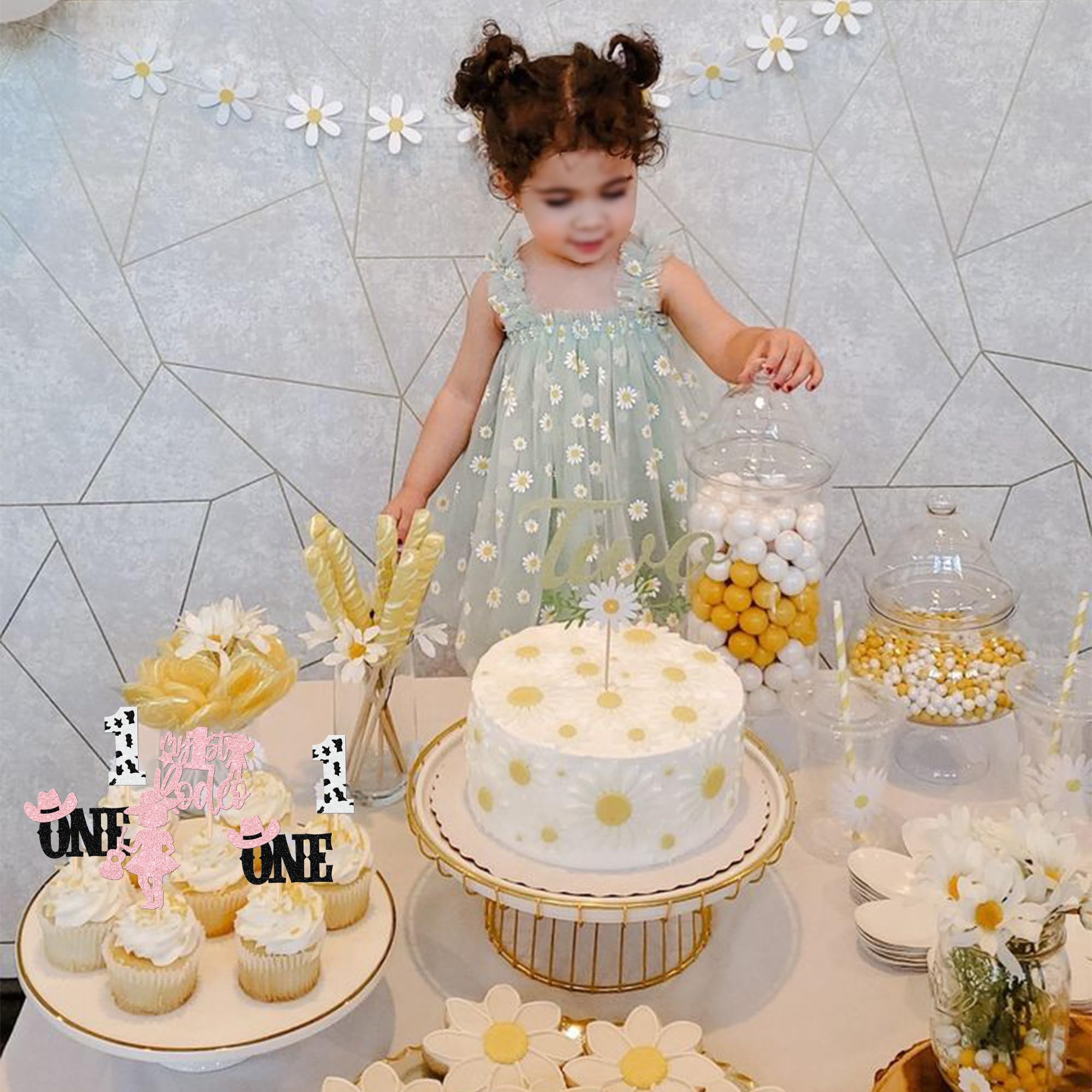 Amazon.com: 24 PCS Cowgirl 1st Birthday Cupcake Toppers Glitter My 1st  Rodeo First Birthday Hat Cowgirl One Cupcake Picks for Western Theme Baby  Shower Kids Girls 1st Birthday Party Cake Decorations Supplies :