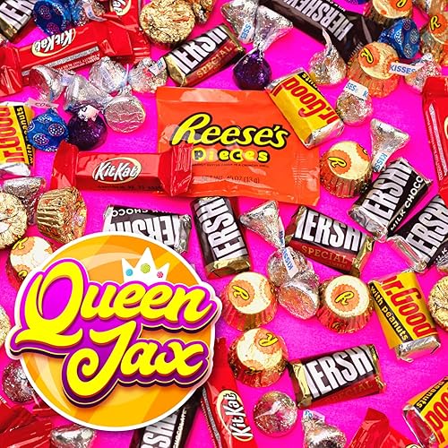 Miniatura 4 de QUEEN JAX Hershey - Paquete variado de dulces de chocolate, 2 libras, besos oscuros y de leche, Reese, Kitkat y mucho más. Barra a granel de