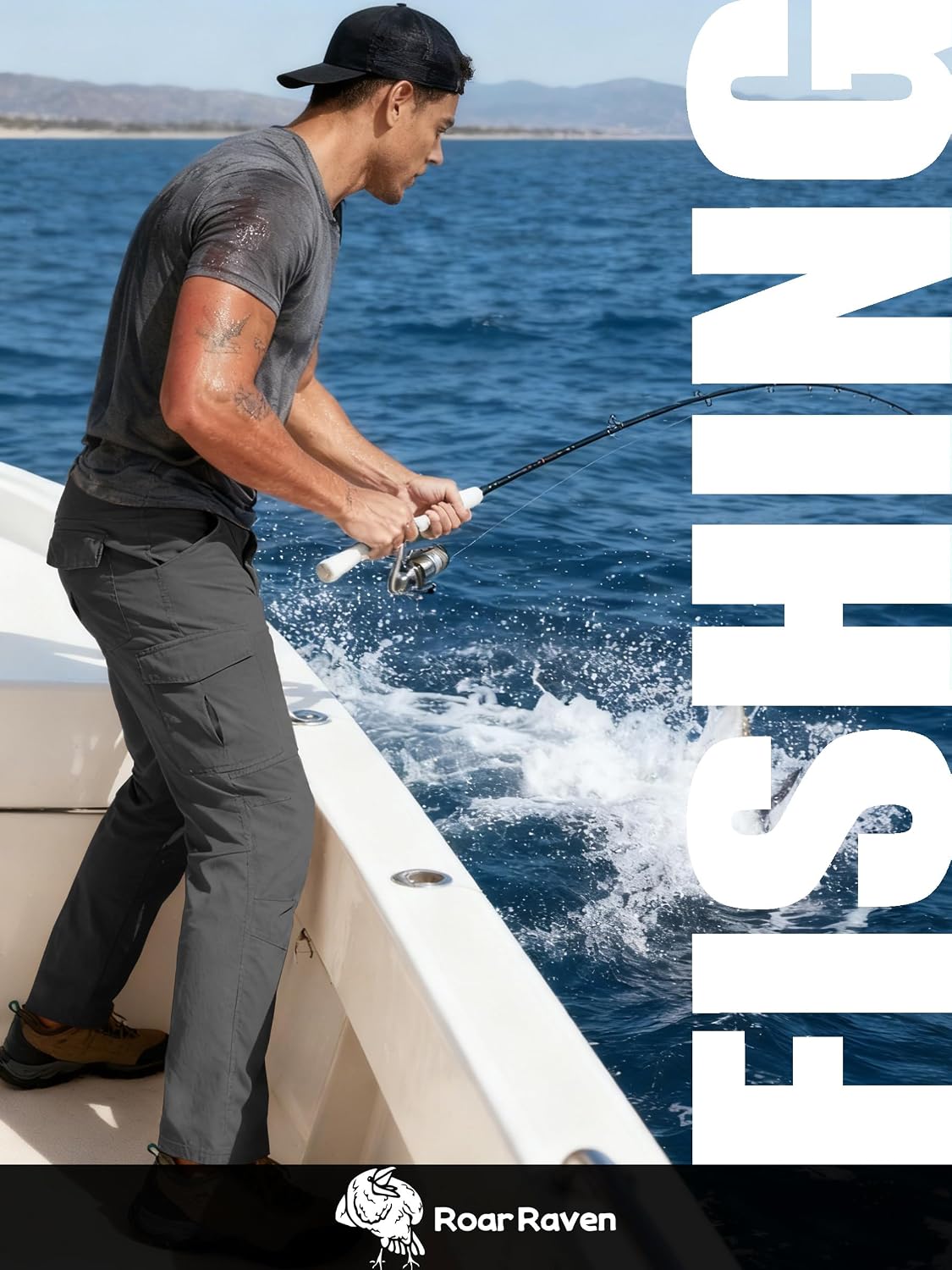 Men's Hiking Pants Lightweight Quick Dry Water Resistant Fishing Travel Climbing Outdoor Stretch Cargo Work Pants