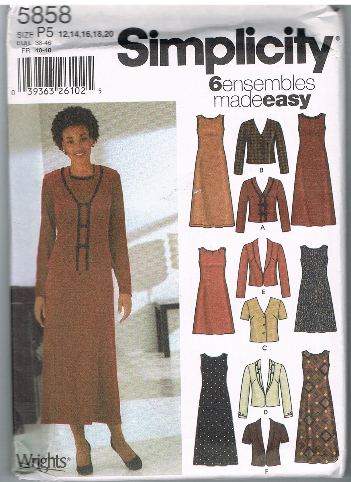 Simplicity 5858 patrons clairs pour réussir six ensembles sans stress
