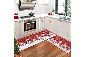 CAROMIO Christmas Kitchen Rug Sets