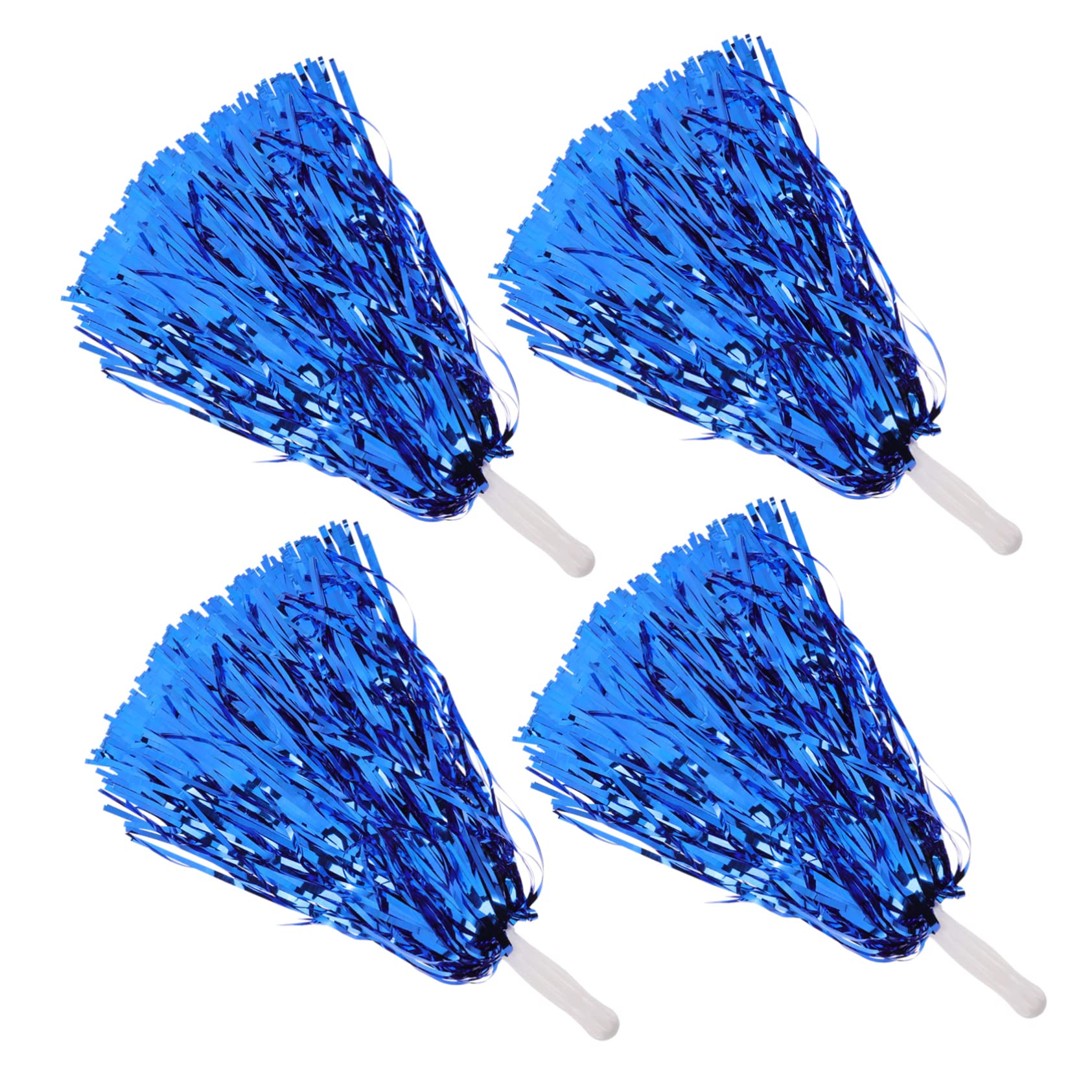 POPETPOP 4pcs Flower Cheerleader Cheering Pom Poms for Dance Poms Pom Poms Cheer Cute Cheerleading Pompoms Party Accessory Cheerleading Accessories Large Aluminum Foil Wire Blue