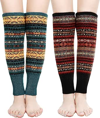 Scaldamuscoli Donna Kawaii Gothic - 2 Paia Legwarmer Invernali Stile Preppy E Y2K - Foto 13