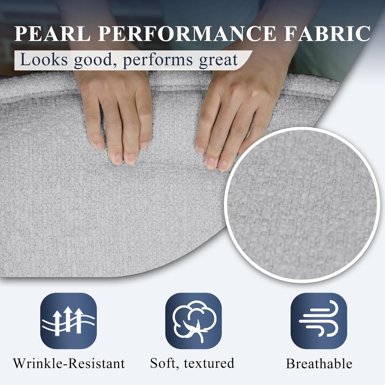 Swivel Barrel Chair, Oversized Accent Chair for Living Room，Lounge Sofa Chair with 360-Degree Base, Upholstered Reading Chair, Modern Round Club Chair for Bedroom, Office, Grey