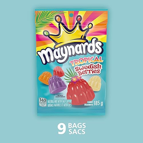 Miniatura 2 de Maynards Gomitas de bayas suecas tropicales de 6.5 onzas, 9 unidades, importadas de Canadá