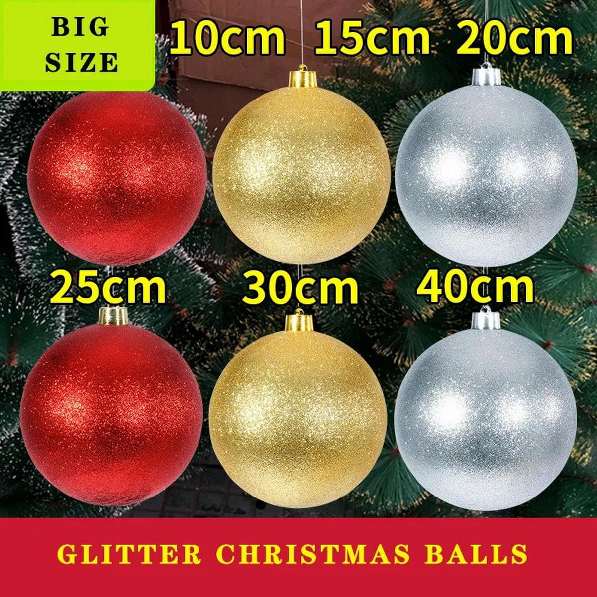 Esferas navideñas Grandes, Bola Decorativa para el hogar, Adorno para árbol, Bolas Grandes, Rojo Rosa, 20cm, 1 Unidad