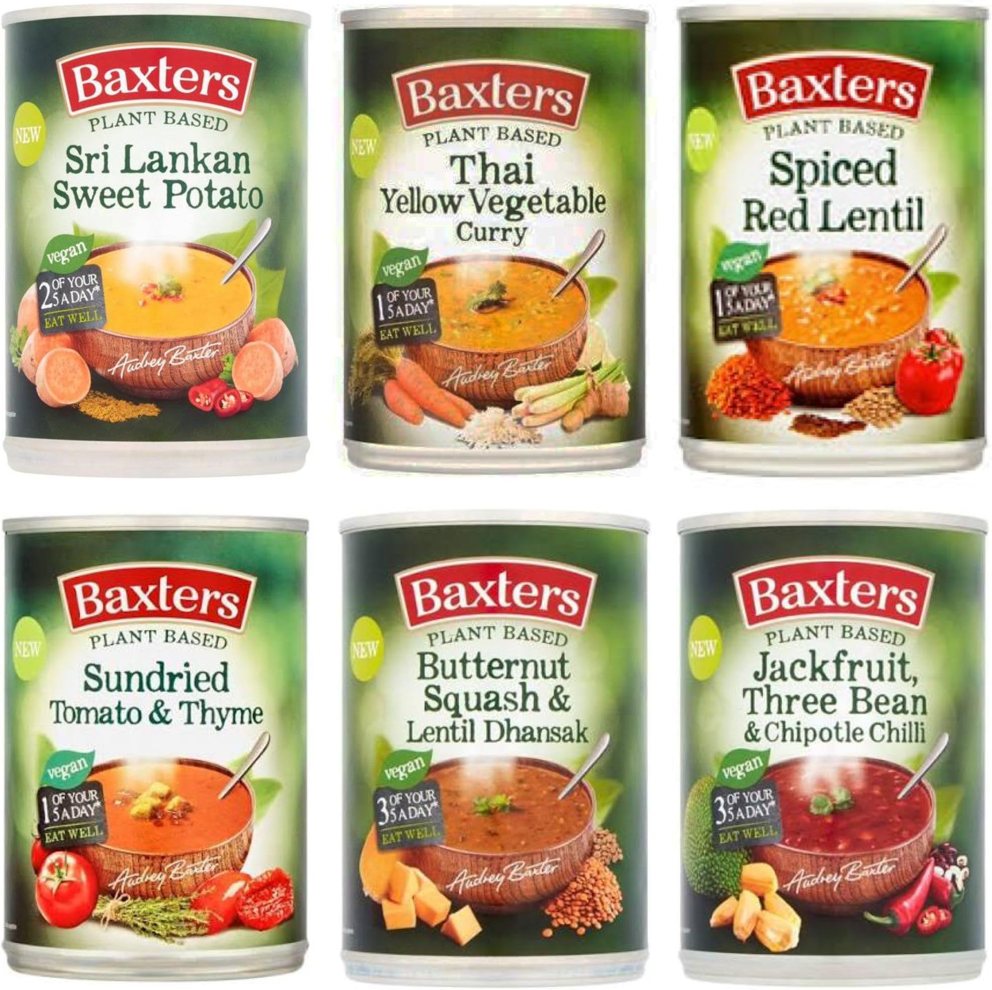 Vegan Plant Based Soup Bundle, Contains 6 x Baxters Plant Based Soup