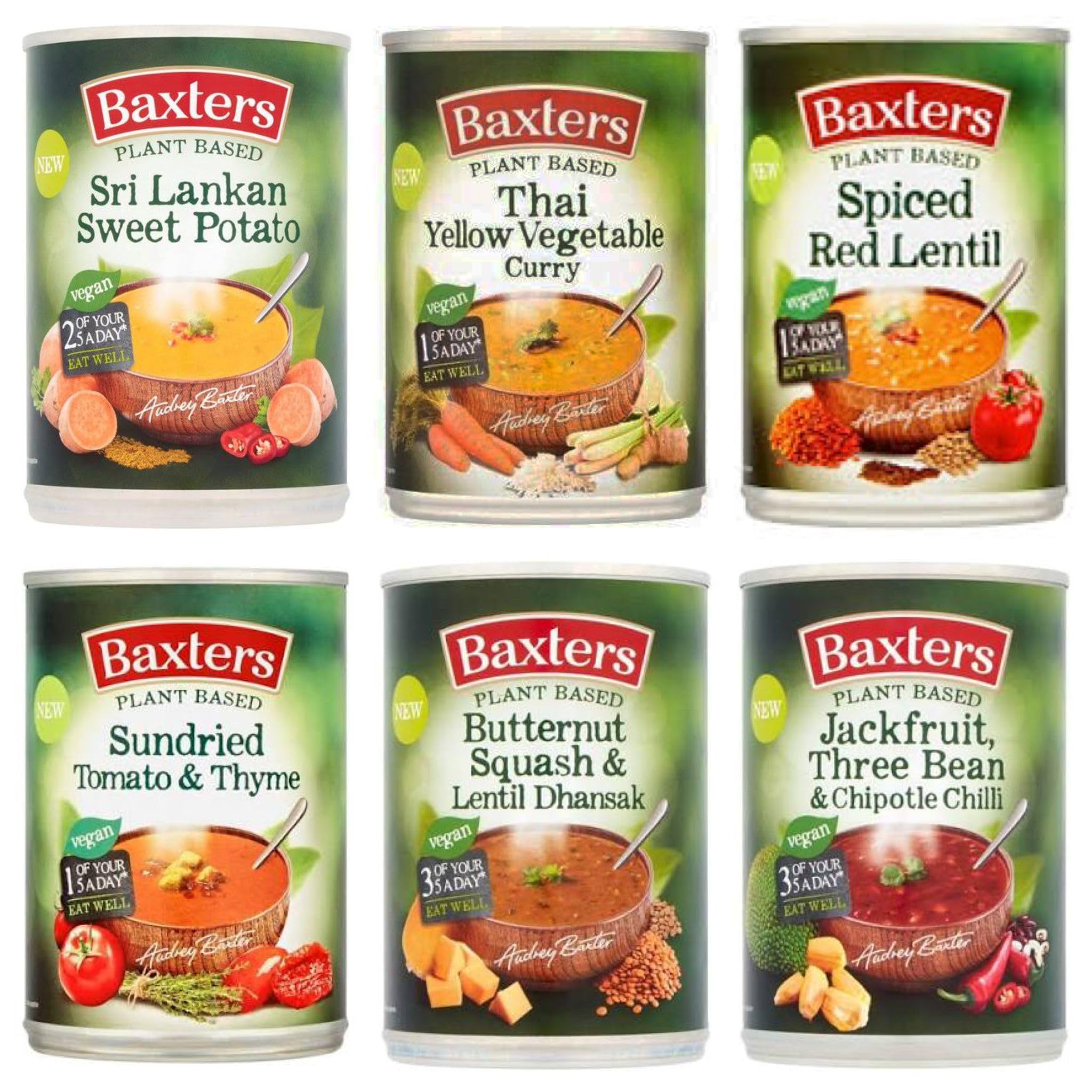 Vegan Plant Based Soup Bundle, Contains 6 x Baxters Plant Based Soup