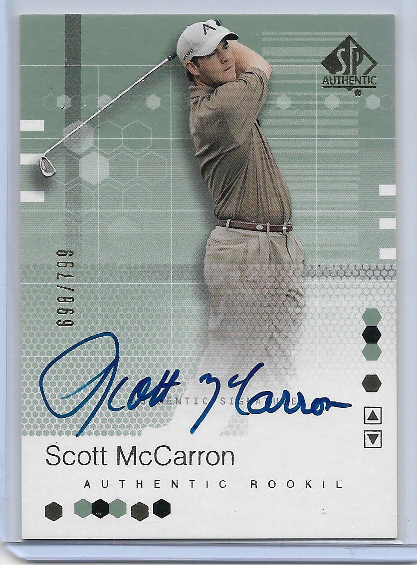 Amazon.com: 2002 Upper Deck SP Authentic Golf Scott McCarron Auto ...