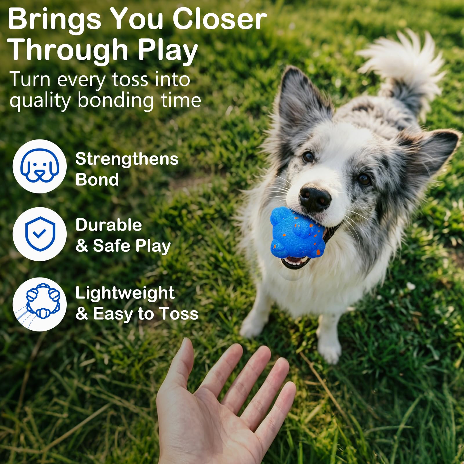 Balle intelligente interactive pour chien – rebondissement et roulement automatiques, 3 modes interactifs, matériau E-TPU résistant à la mastication, étanche, balle Chase Pet pour chiens de