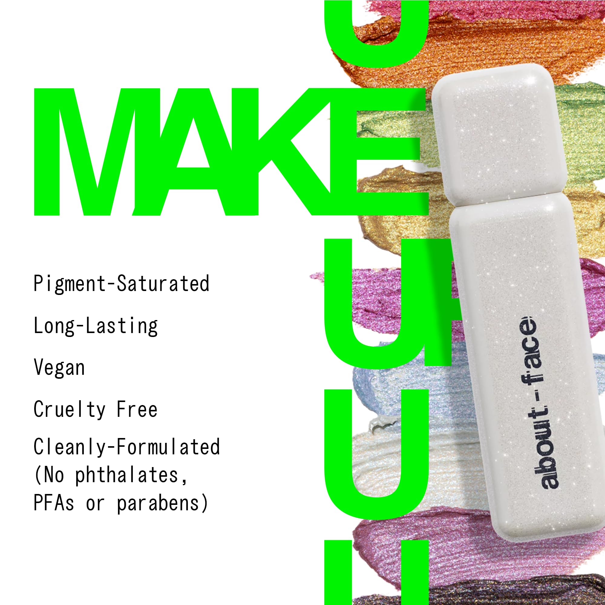 about-face Fractal Glitter Eye Paint Digital Demise – Smudge-Proof, Long-Lasting Liquid Eyeshadow – Intense Sparkle with Mousse Texture – Vegan, Cruelty-Free, Marula Oil Infused – 0.13oz (Cinnamon): REFRACT
