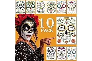 Day of the Dead Face Tattoos Makeup Kit