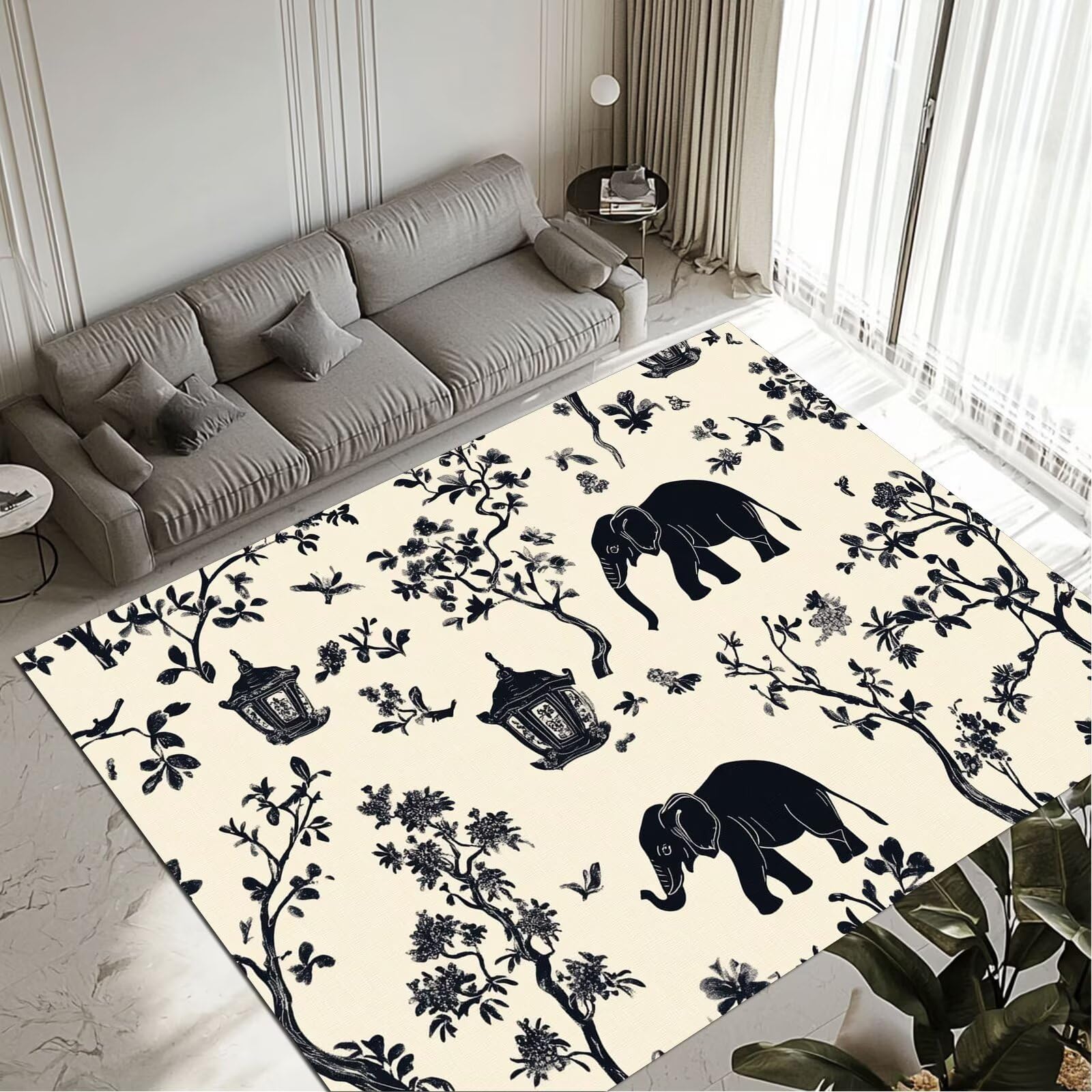 Tapis animal petit tapis salon chambre adulte 50x80cm antidérapant