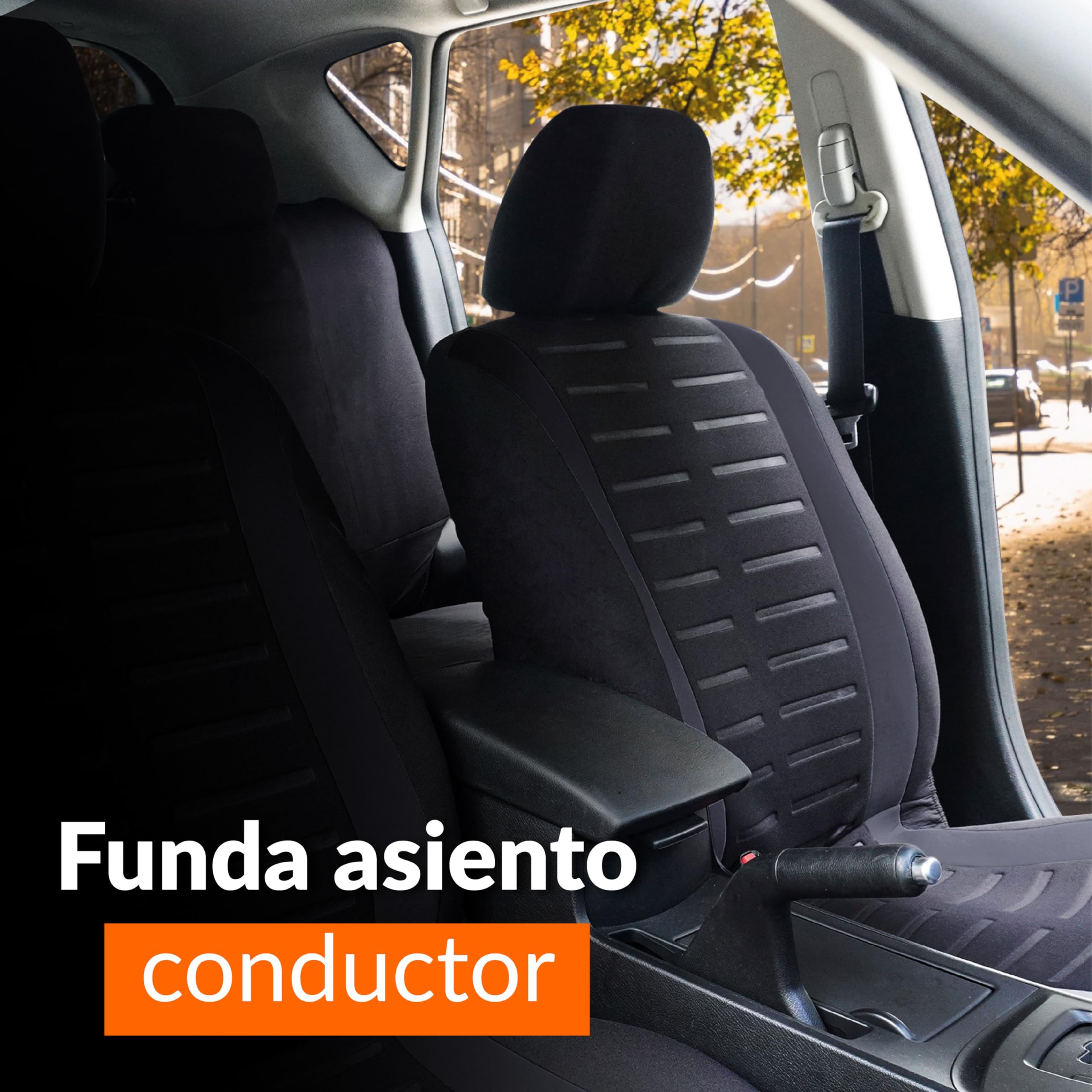 Upgrade4cars Funda Asiento Coche Delantero | Universal Protector para Conductor | Accesorios Interior para Mujer y Hombre