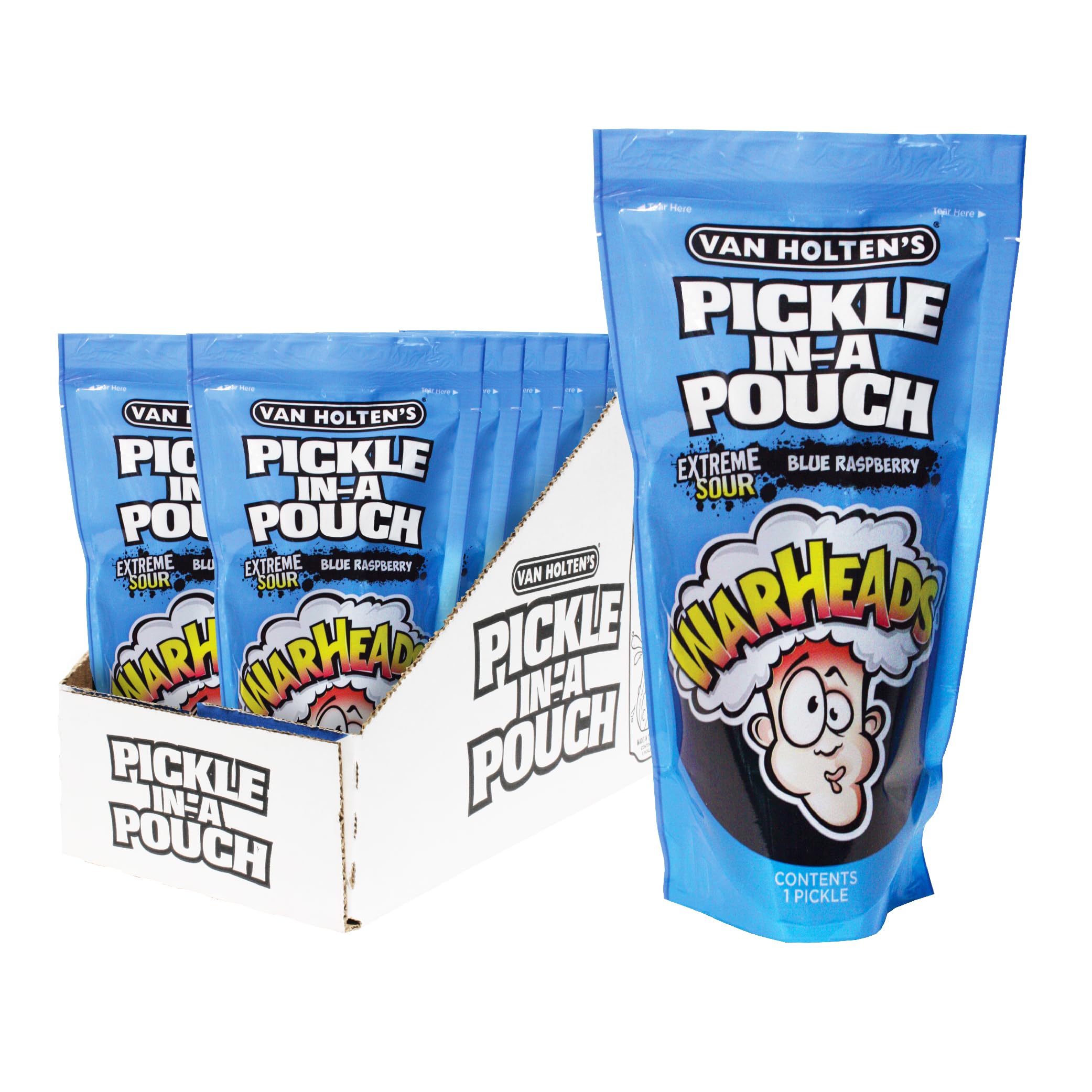 Amazon.com : Van Holten's Pickles - Jumbo WARHEADS Blue Raspberry