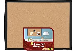 Black Frame Cork Bulletin Board (17"x23") | Quartet 33271-BK