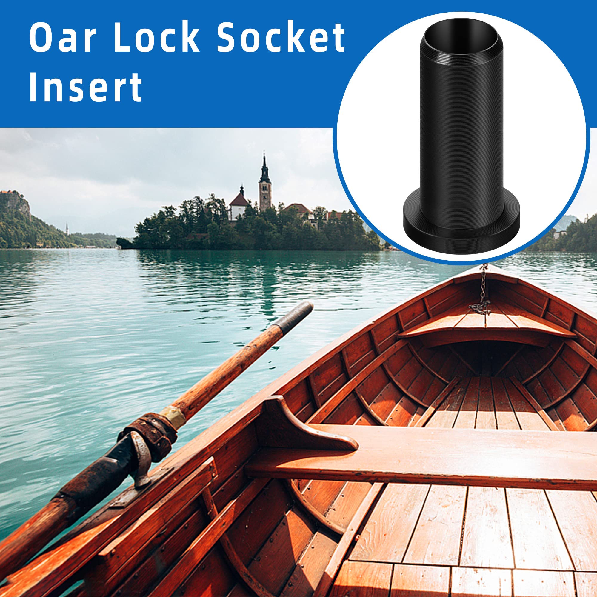 4 PCS Oar Lock Socket Insert 1/2 Oarlock Bushing Nylon