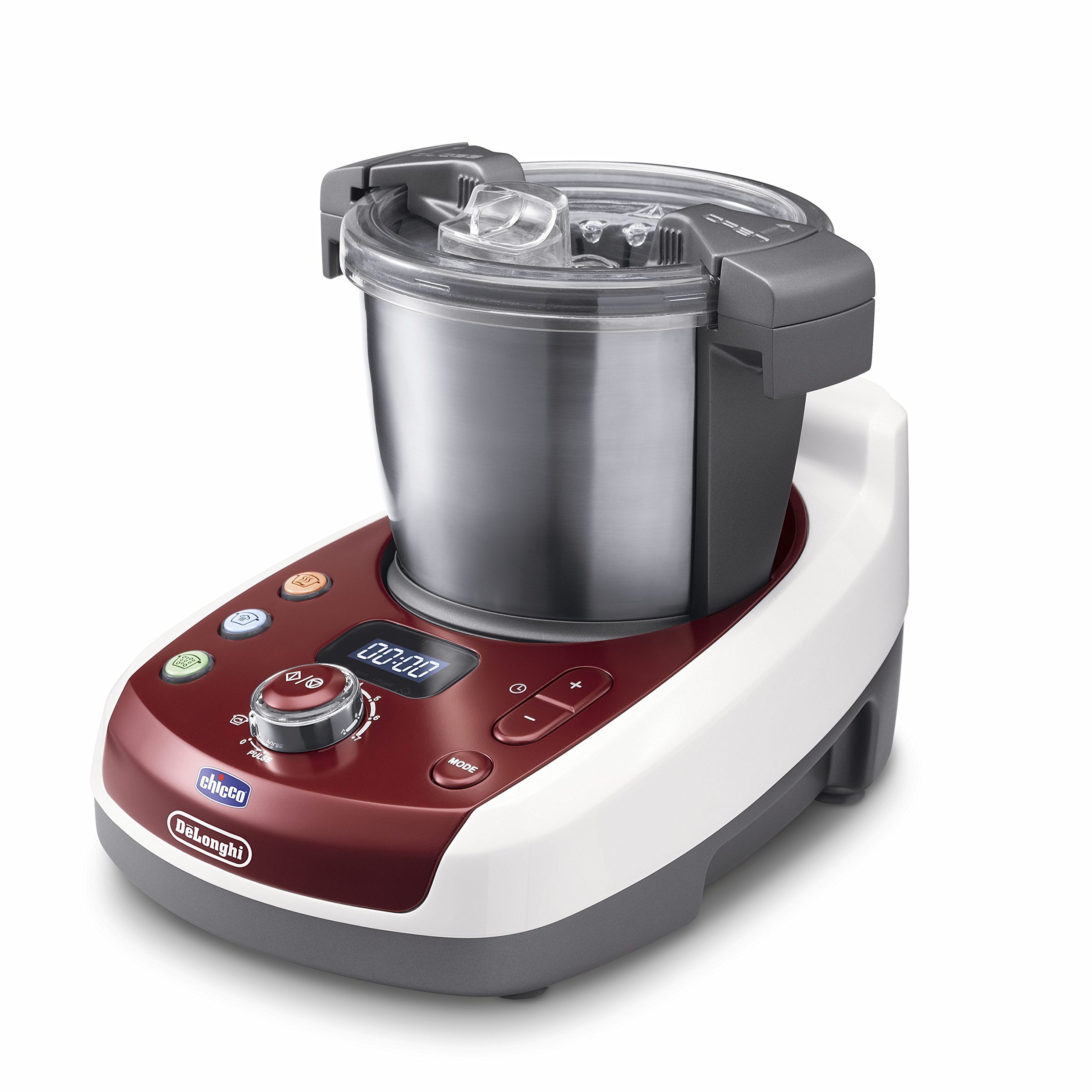 Chicco Robot Cuiseur Mixeur Multifonction Chicco Delonghi and Me Rouge