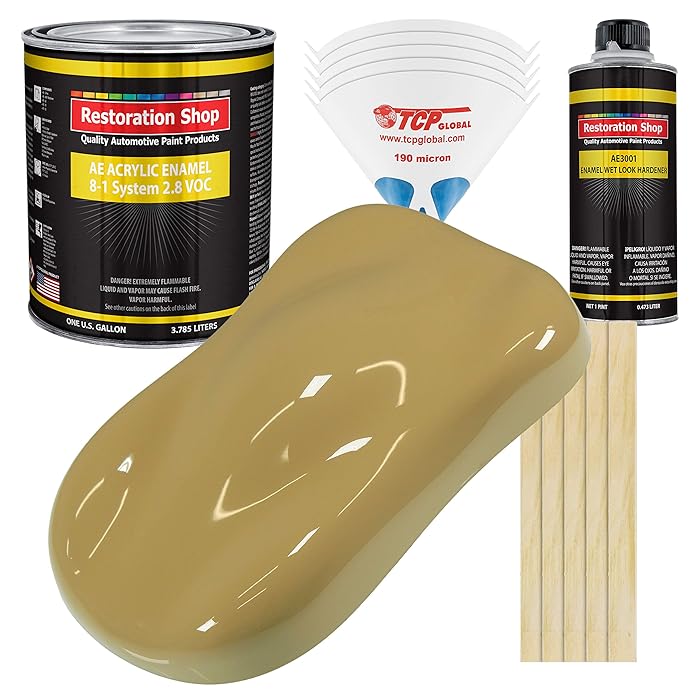 Buy Restoration Shop Complete Gallon Kit Buckskin TAN Acrylic Enamel Single Stage Car Auto