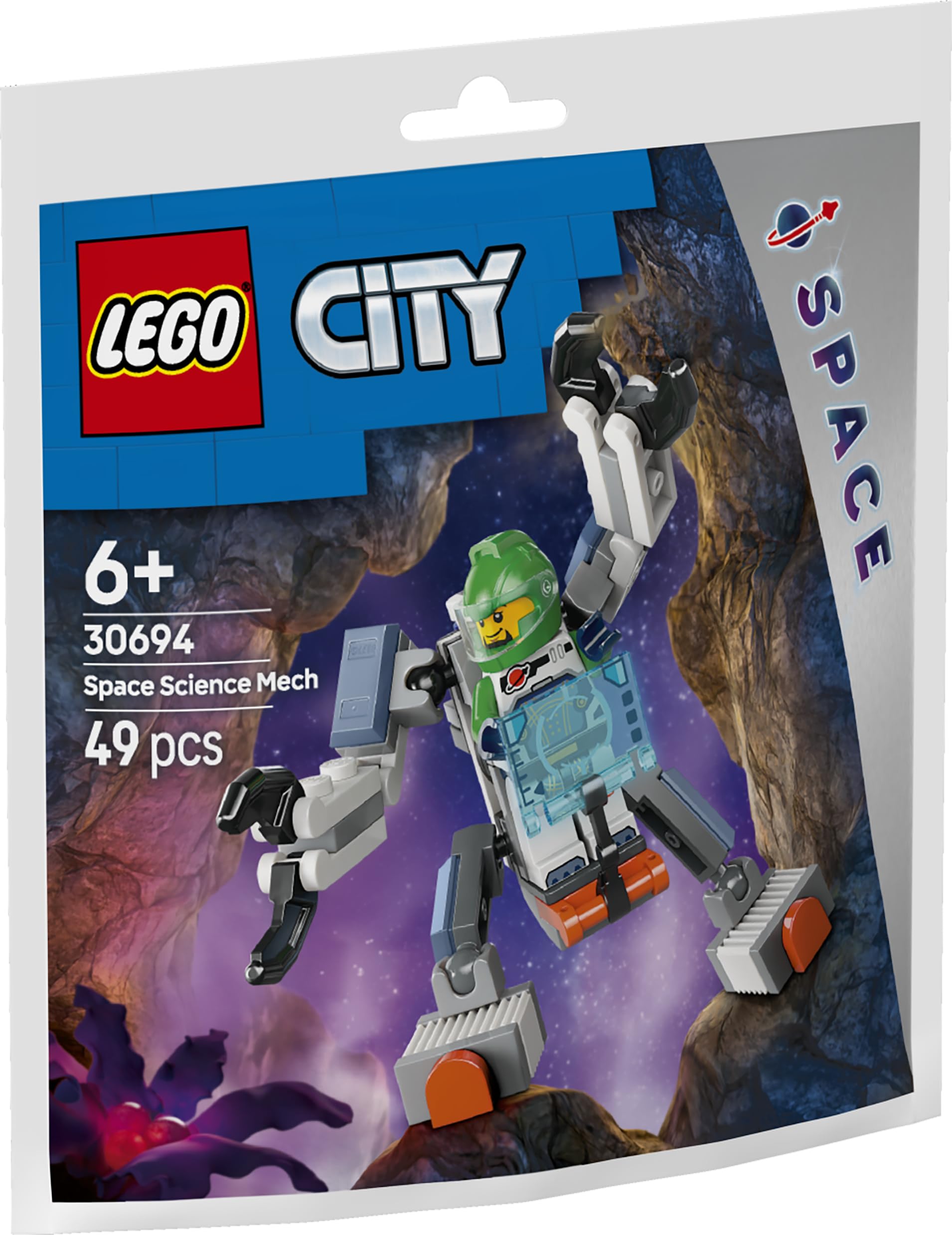 LEGO City Space Science Mech Building Set, 49 Pieces, Ages 6+, Set
