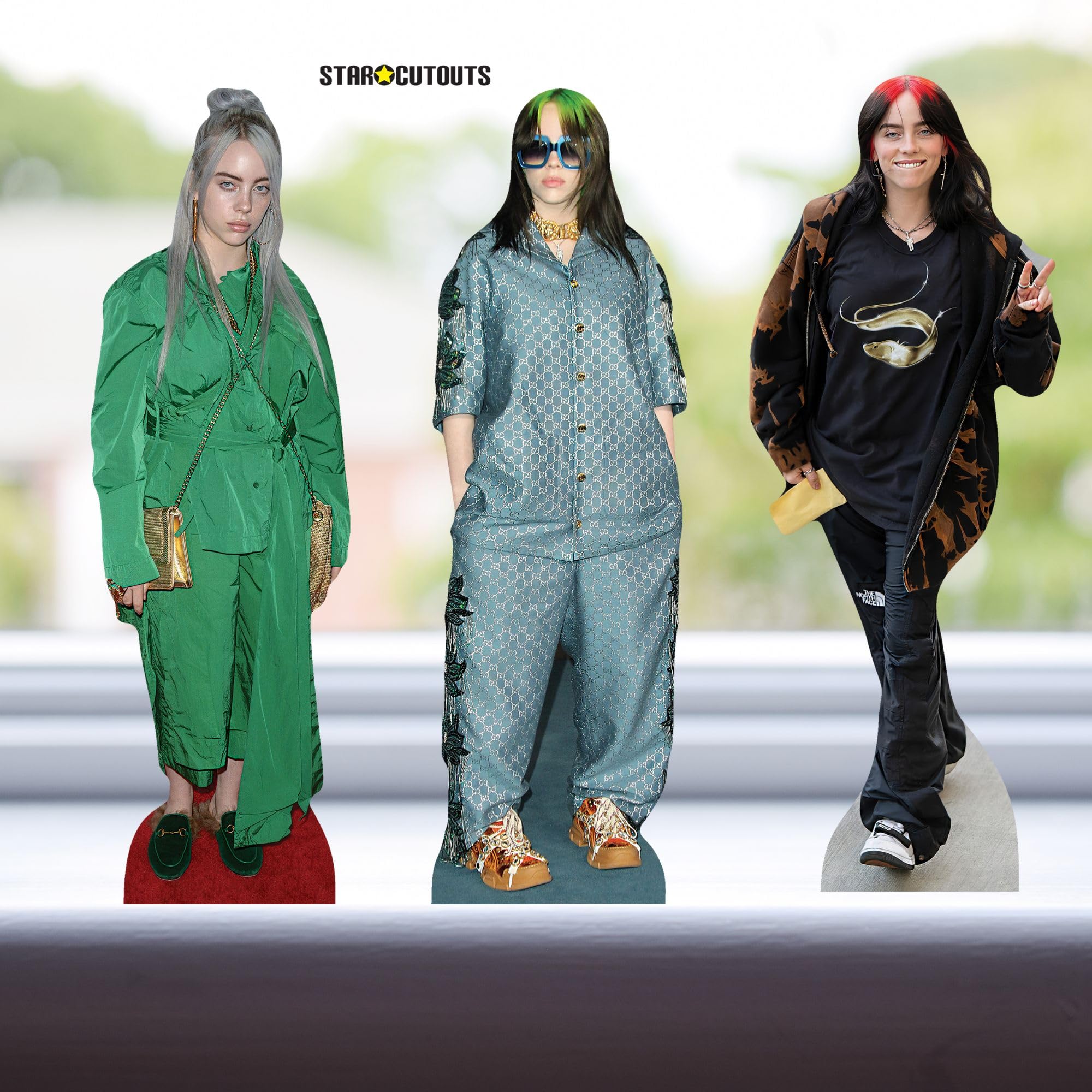 Star Cutouts Billie Eilish CS1395 Lot de découpes en Carton Hauteur 31 cm