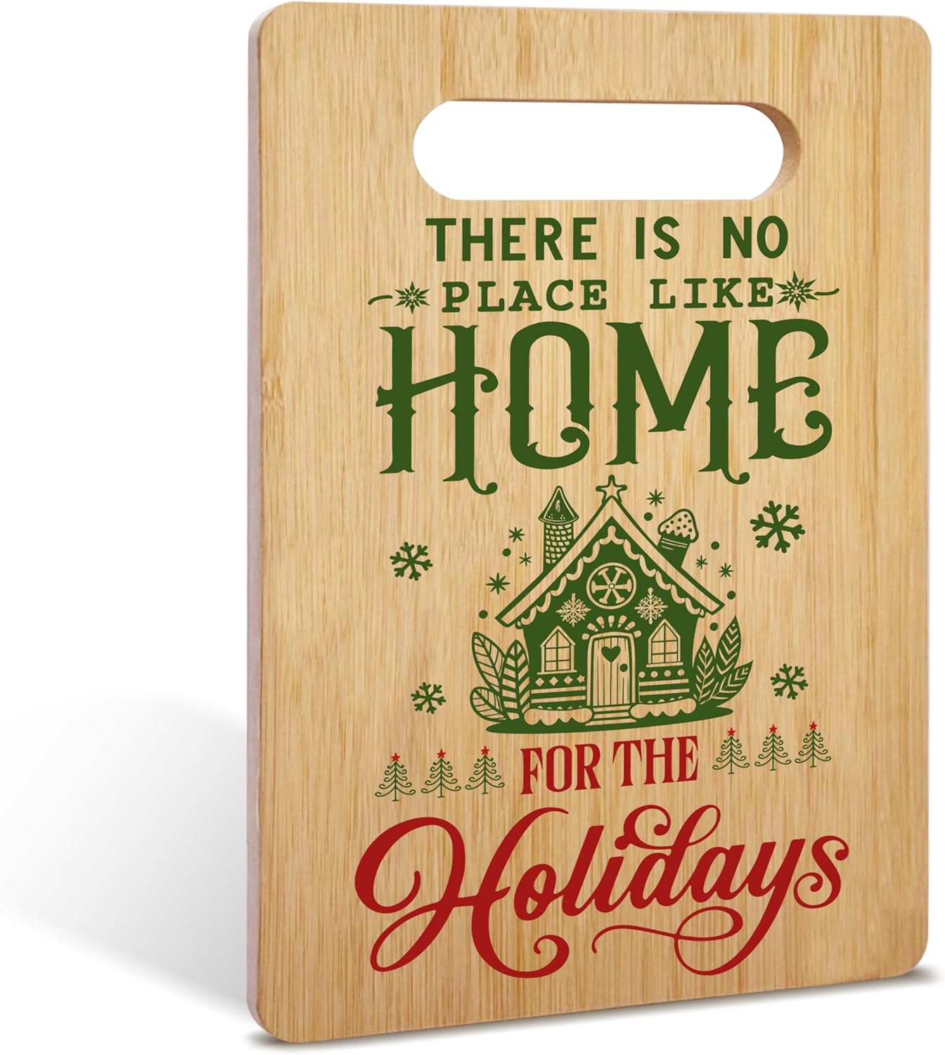 Christmas Bamboo Cutting Board Gifts, Christmas Gifts for Women Man, There is No Place Like for the Holiday Charcuterie Board, Christmas Housewarming Gifts, Holiday Home Kitchen Decorations Favor -31