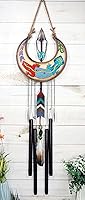 Vista 7 de Ebros Gift Southwest Western Tribal Native Boho Chic Gecko Lizard caprichoso en luna creciente con flecha atrapasueños pluma campanilla de viento