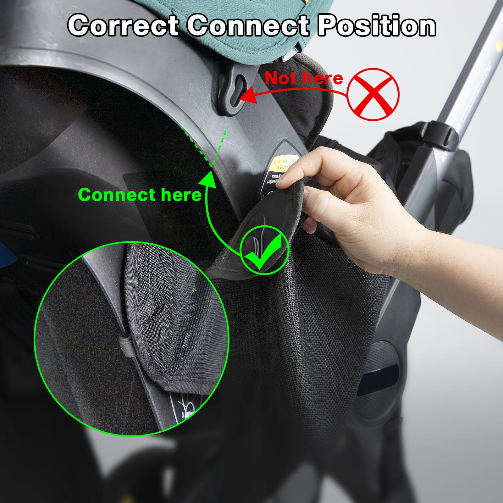 Parasol para cochecito, extensión de protección solar funcional compatible con cochecito Doona, parasol 360 para asiento de coche, protección UV, para cochecitos de bebé, accesorios