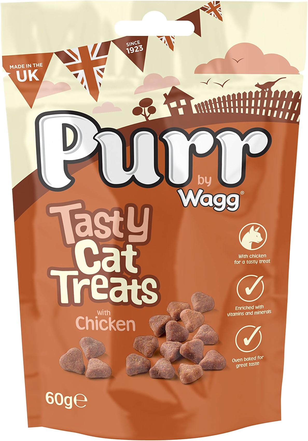 Wagg Purr Cat Treats with Chicken, 12 x 60 g