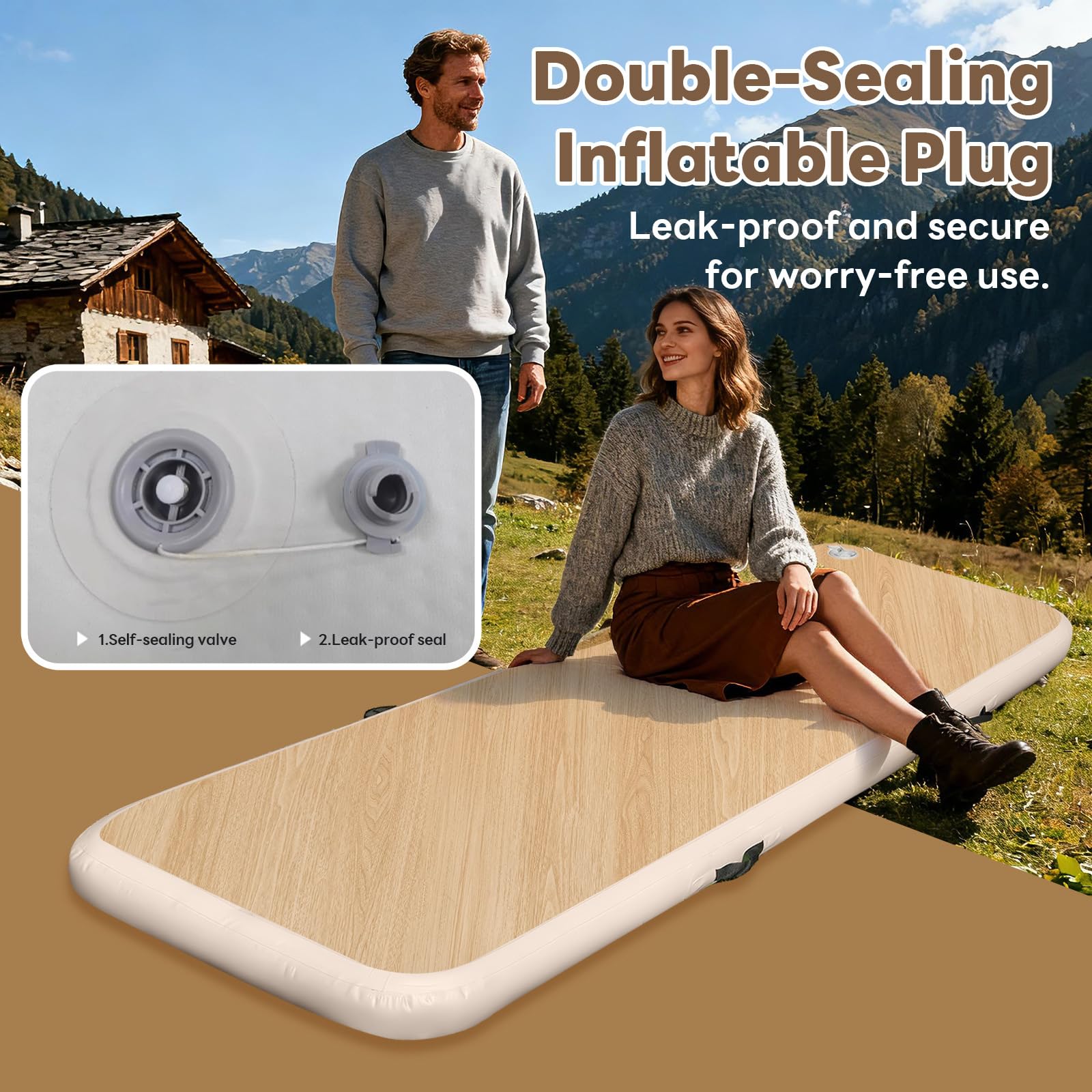 Esterilla de Camping Resistente a la Humedad para Exteriores, colchón Inflable de PVC Firme y Resistente al Desgaste; colchón portátil para Camping, Senderismo o descansos