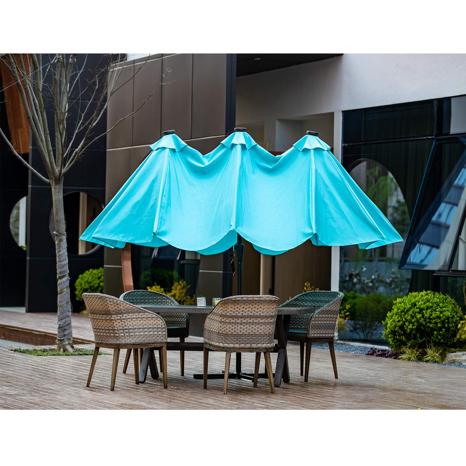 klismos patio umbrella 15FT Double-Sided Canopy with LED Solar Lights Extra Large Outdoor Market Table Umbrella with Crank(Blue) Patio, Lawn & Garden Mini Backpack Baby Yoda Color:Watermelon White Suitable for various places 5000w ebike kit