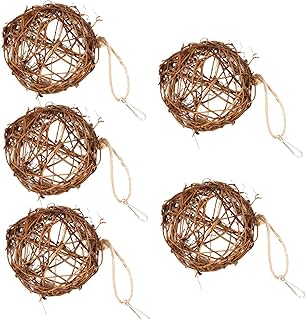 5Pcs Hummingbird Nesting Bird Nest Houses and Nest Refillable Outdoor Nest Nesting Stations Gardens Gifts for Bird Lovers Birdhouse Accessories