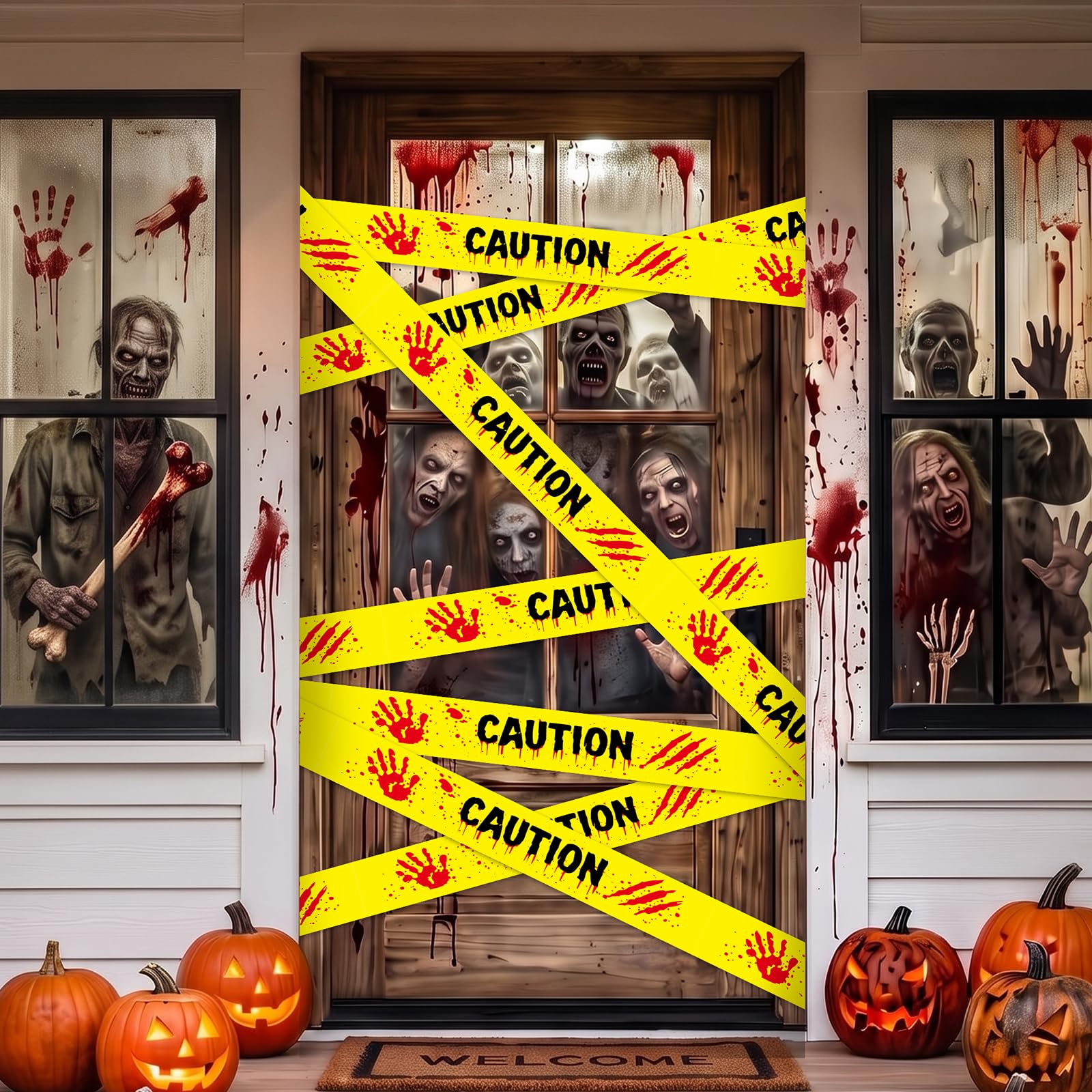 Halloween Caution Tape - Spooky Decorations -3 Halloween Caution Tape - Spooky Decorations -3