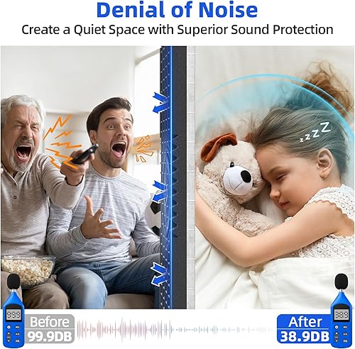 Miniatura 2 de Paquete de 36 paneles de espuma a prueba de sonido para pared con autoadhesivo, paneles acústicos de alta densidad de 2 x 12 x 12 pulgadas, absorben