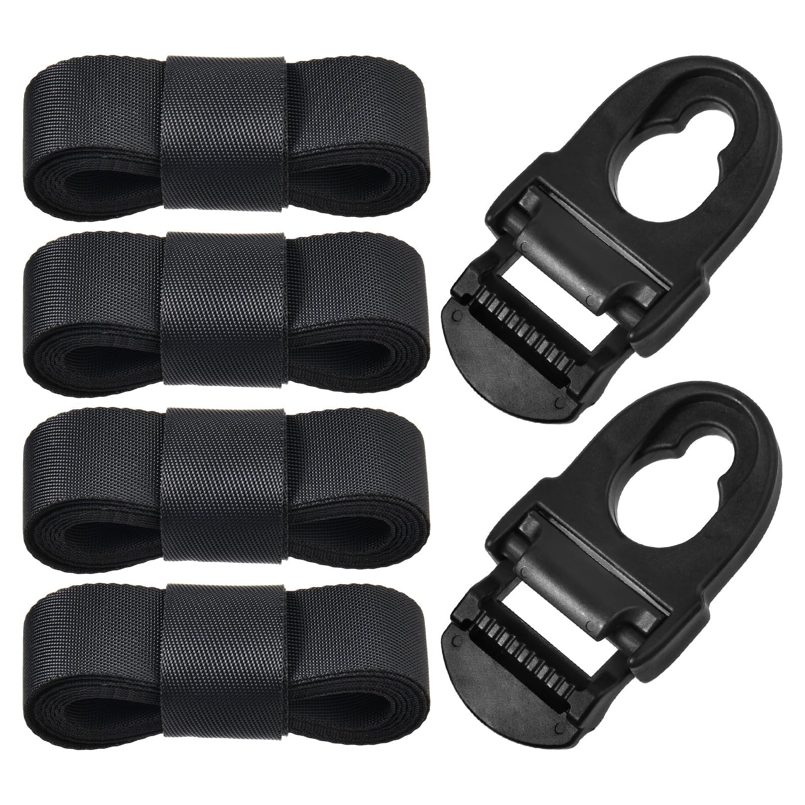 LEONTOOL 2 Pcs Kayak Seat Clips Replacement and 4 Pcs Straps, Seat Clip Parts Fit for Lifetime Emotional, Kayaks Seats Belt Clips, Kayak Seat Repair Clip, Straps Seats Clip with Strap