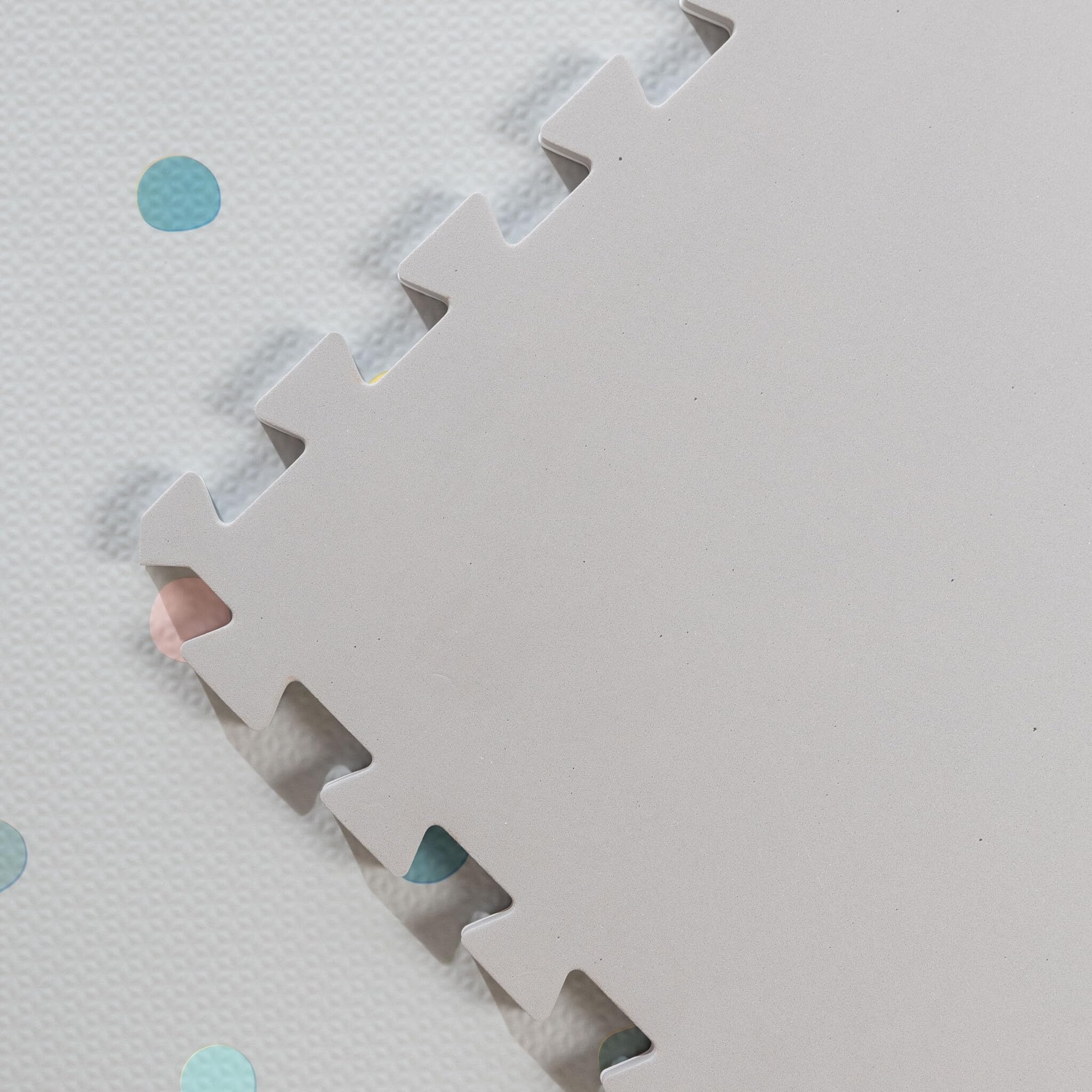 FRAAI | Home & Living Mata piankowa Puzzle - Alfie XL Dots Jasnoszara - Pianka EVA, Syntetyczny - - Dywan