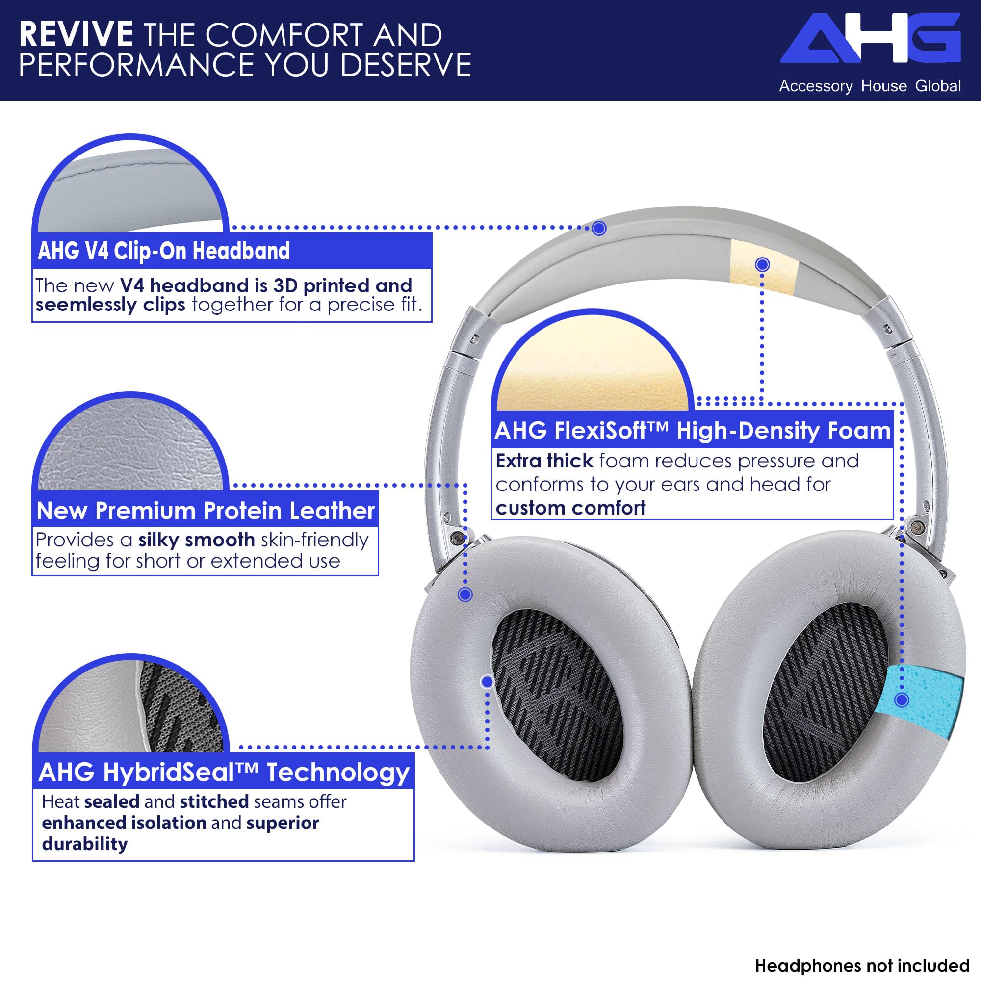 Amazon.co.jp: 交換用QC35 / QC35 ii イヤーパッドとQC35 ヘッドバンド