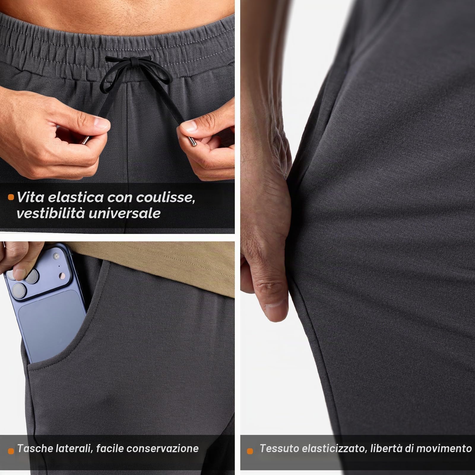 BULLIANT Joggings Uomo 2 Pezzi,Pantaloni Sportivi Lunghi Freizeithose Trainingshose