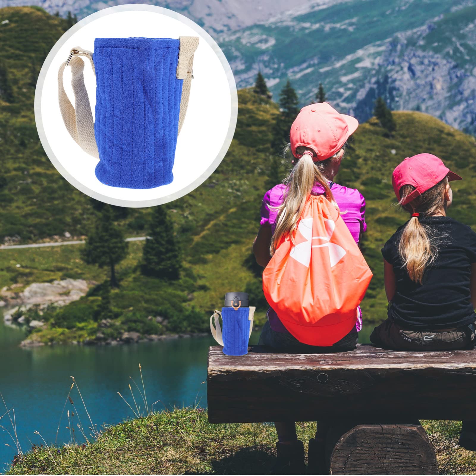 BESPORTBLE Bolsa de taza con portabotellas bolsa con asa para botella de agua water bottle botellero bolsas de viaje portavasos para niños manga de botella lienzo