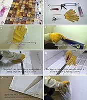 Vista 4 de Dundee Deco Panel de pared 3D de PVC de ladrillo sintético gris blanco, 2 x 2 pies (23.6 in x 23.6 in), decoración de paneles de pared de diseño