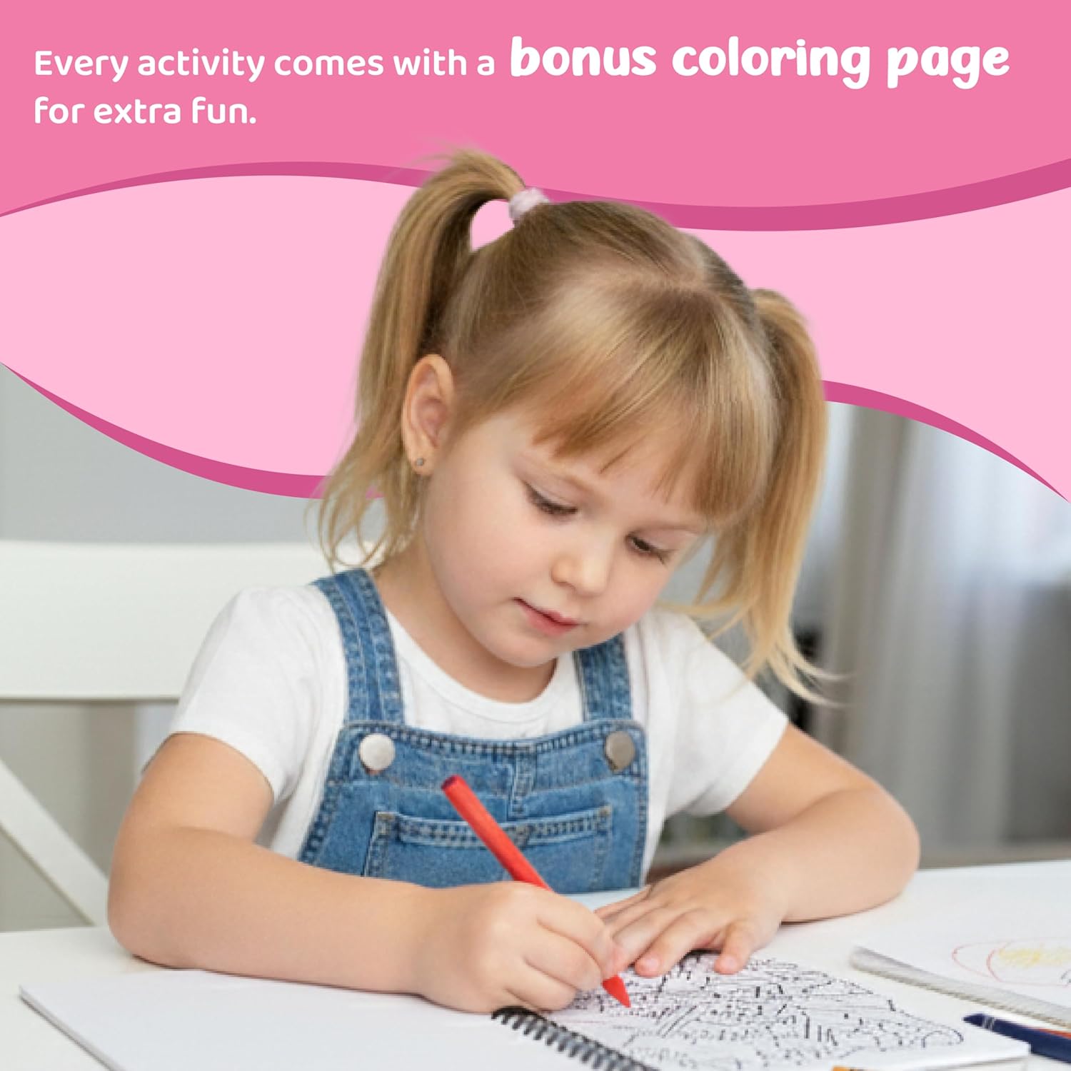 jackinthebox Sticker By Number Book Little Fashionista,12 Scenes Puzzle Paint by Sticker Book+Colouring Pages, Birthday Party Favour Toys for Girls, Arts & Crafts for Kids Age 7 8 9 10