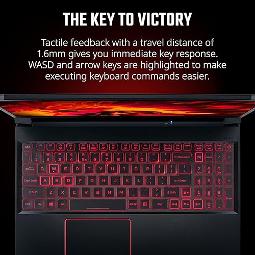 Vista 11 de Acer Nitro 5 AN515-55-53E5 portátil para videojuegos con Intel Core i5-10300H, unidad de procesamiento de gráficos NVIDIA GeForce RTX 3050, pantalla