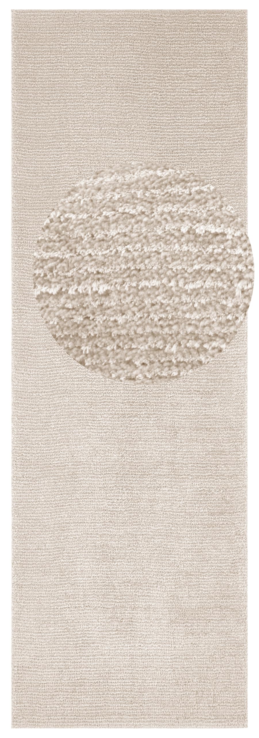 Tapis à poils courts beige Mint Rugs 80x250 cm pour couloir moderne