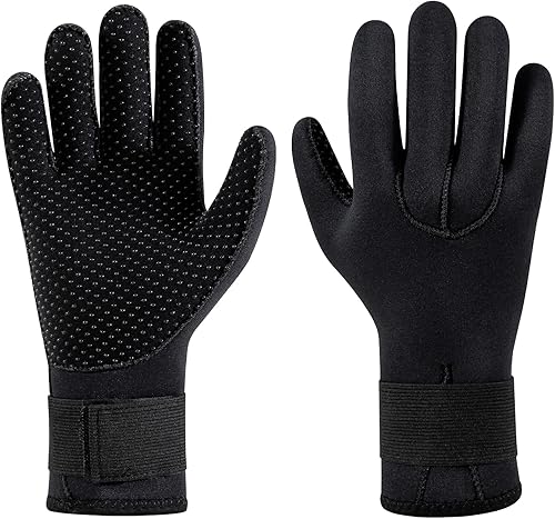Guantes de neopreno de 0.197 in de neopreno, guantes térmicos antideslizantes para hombres y mujeres, buceo en aguas abiertas, kayak, surf, pesca