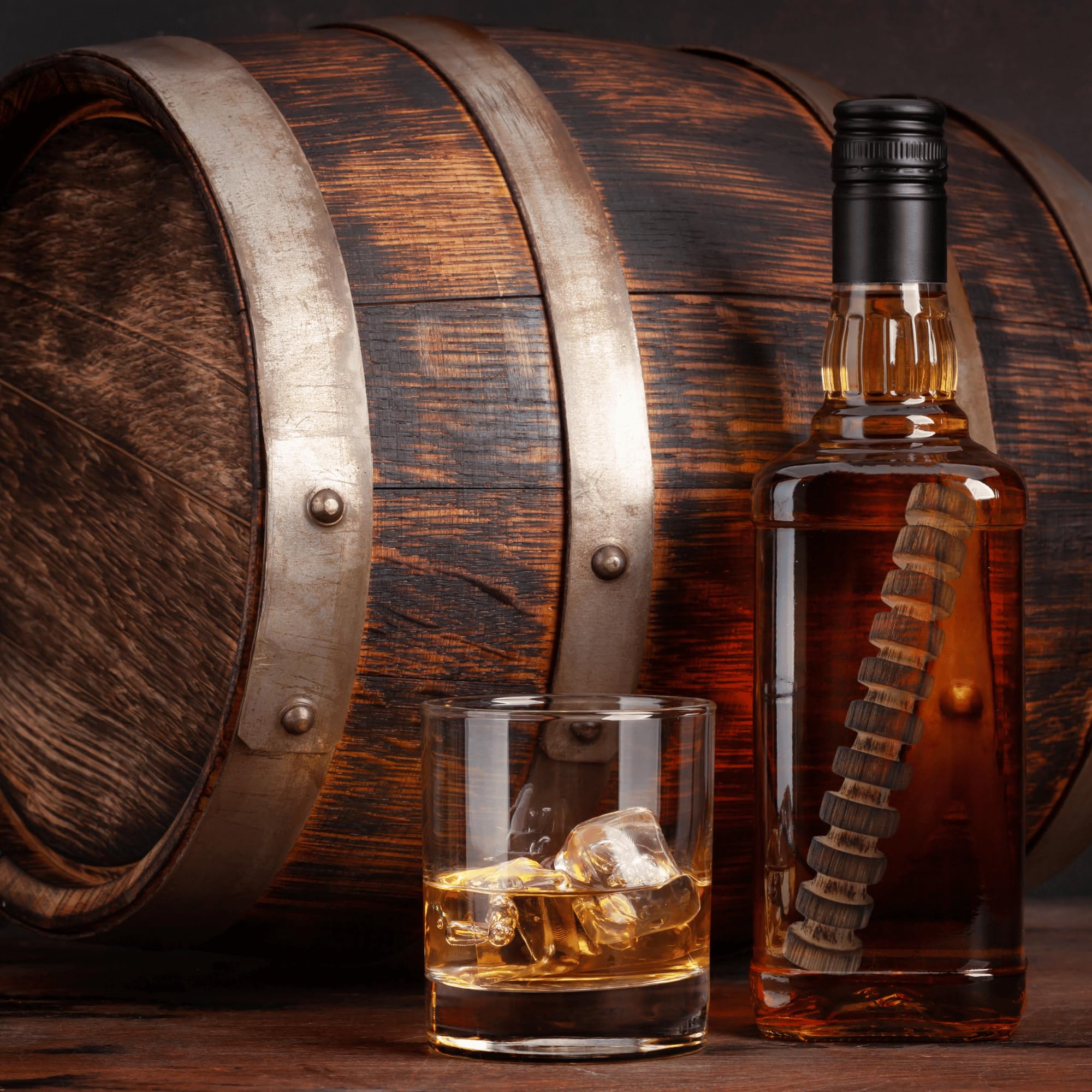 AlcoFermBrew 5X Espiral de Roble Tostado Medio – Efecto de Barrica Escocesa – Notas de Vainilla y Miel, para Realzar y Decorar Botellas con Licores Caseros