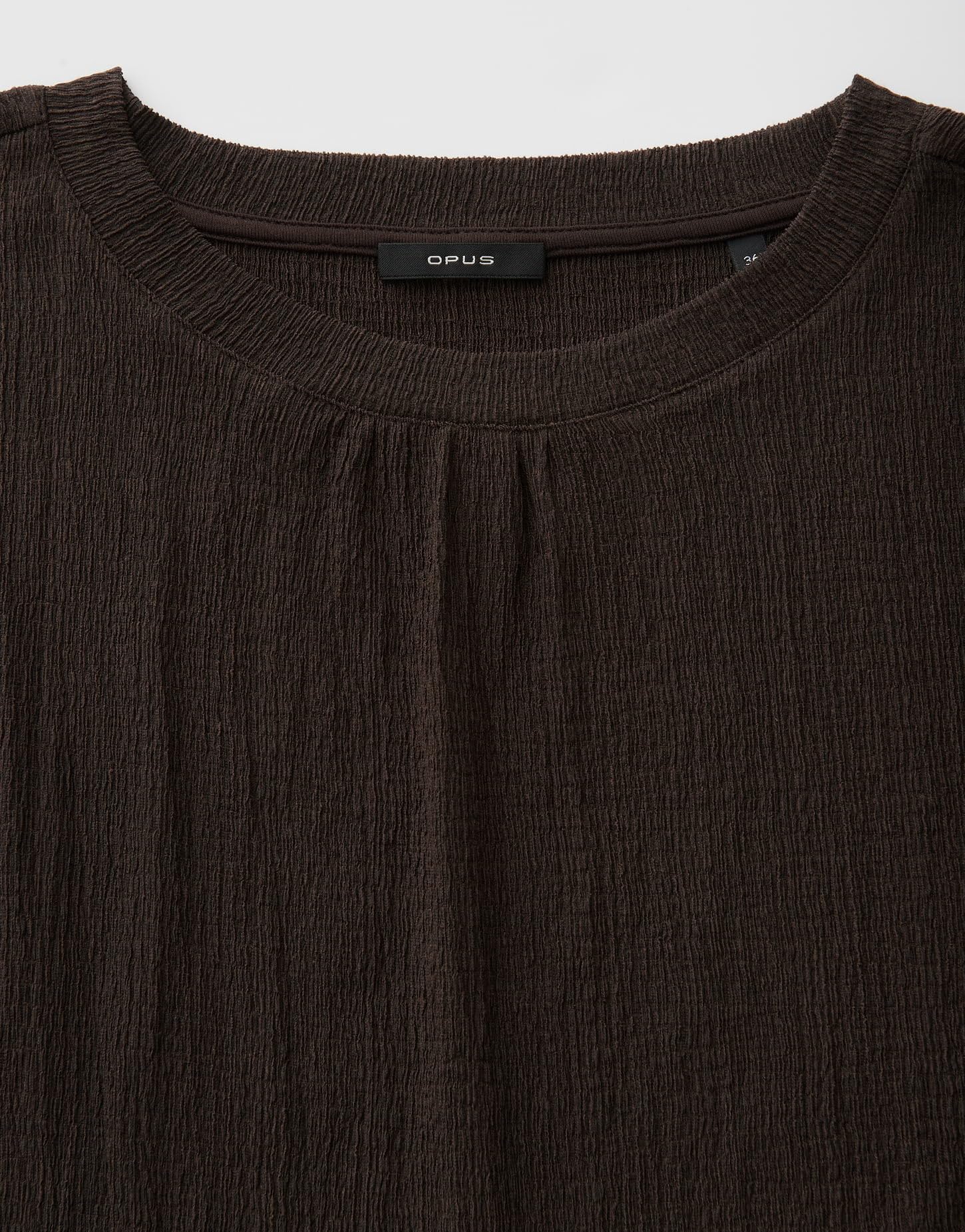OPUS Damen Kurzarmshirt | Jerseyshirt mit Crinkle Effekt Regular Fit
