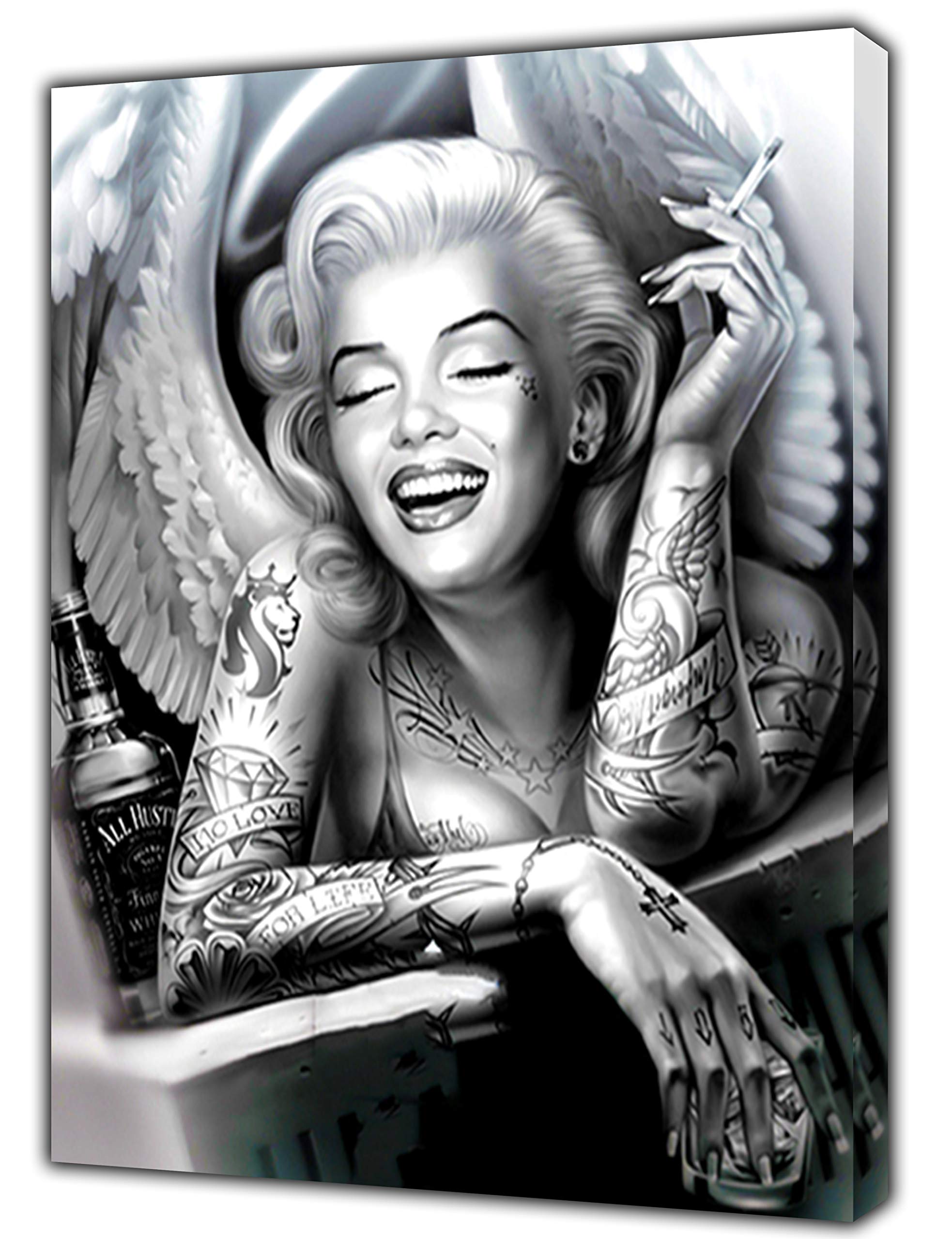 ARTSPRINTS Marilyn Monroe Angel Print ON Framed Canvas Wall Art 30 x 24 inch-38mm Depth