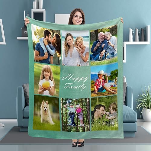 Manta personalizada con el uso de mis propias fotos, manta de fotos personalizada con imagen para novia, novio, mamá, papá, adulto, hijo, hija,