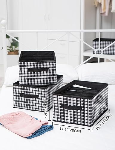 Miniatura 6 de Paquete de 3 organizadores grandes de ropa para armario, 6 rejillas para jeans, pantalones, camisetas, ropa interior, bufanda, organizador de